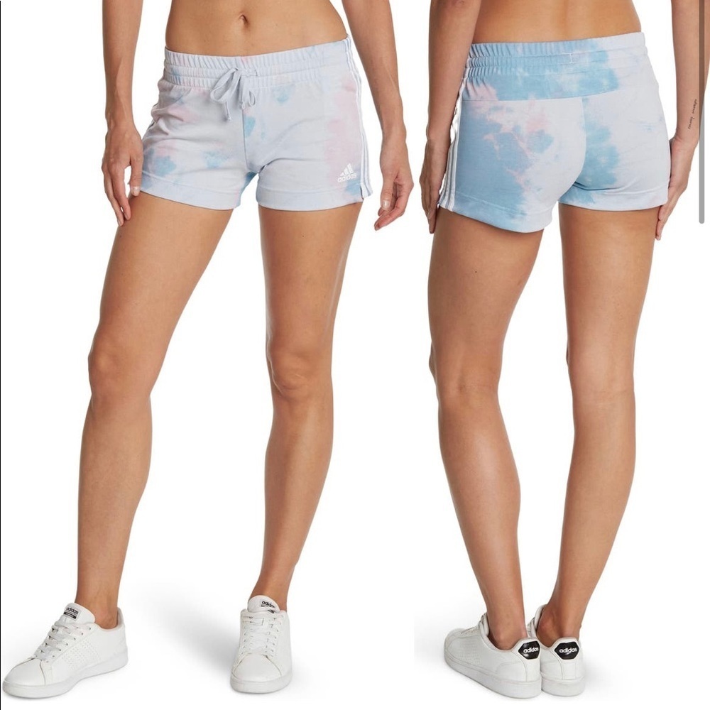 ADIDAS SP Shorts Blue Pink Tie Dye Shorts - XS-  NWT